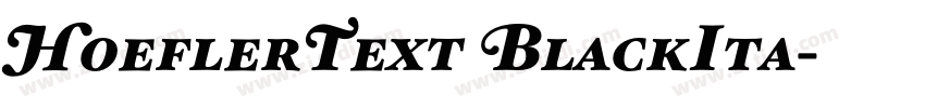 HoeflerText BlackIta字体转换